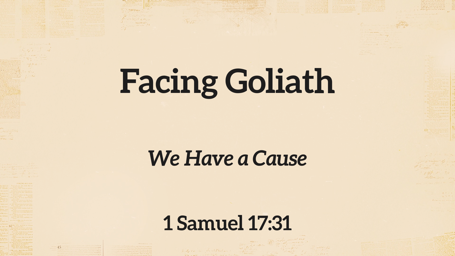 Facing Goliath