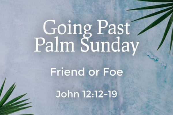 Going Past Palm Sunday